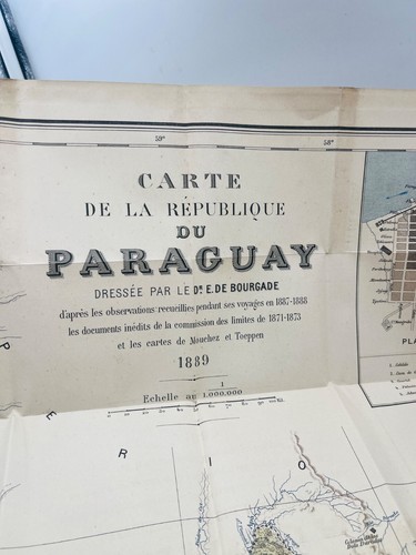 PARAGUAY / Von Dr. E. de Bourgade La Dardye / 1889 (Große Faltkarte - Bild 16 von 18