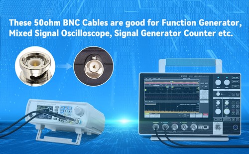 RG58 BNC male to male plug Adapter Pigtail Coaxial Jumper Cable for CCTV Camera - Picture 3 of 19