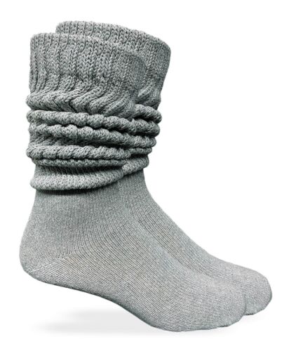 Jefferies Socks Mens Slouch Scrunch Thick Heavy Cotton Knit Crew Socks 3 Pair - Picture 10 of 16