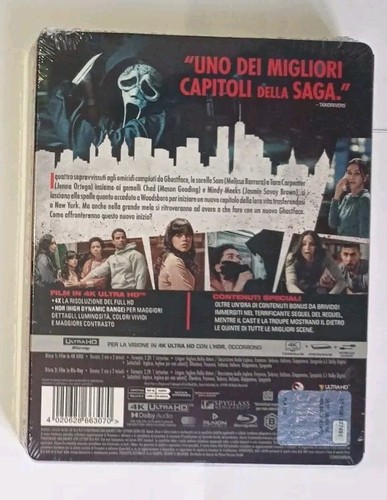Blu Ray Scream VI 6 Steelbook 4K Ultra HD + 4 Card Da Collezione Limited Edition - Foto 2 di 2