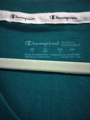 Champion T-Shirt, Damen Kurzarm M V-Ausschnitt, grün - Bild 4 von 5