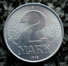 2 Mark 1978 A Kursm&uuml;nze DDR in Aluminium - in Pr&auml;gefrischer Erhaltung Top !
