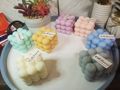 Süße luxuriöse Bubble Sojawachskerzen - Bild 6 von 20