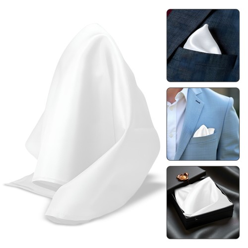 Mens Solid Plain Wedding Satin Suit Pocket Square Handkerchief Multicolour - Picture 159 of 325