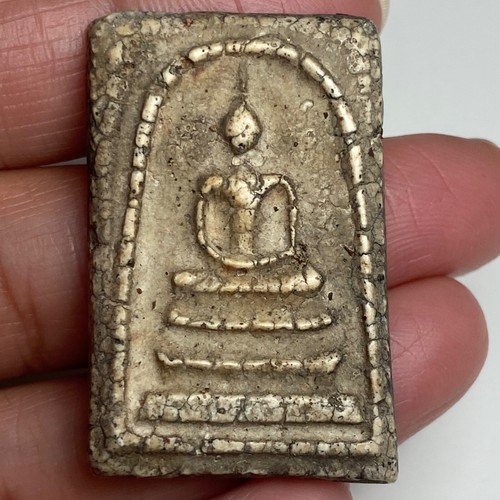!!Angebot! Seltenes antikes thailändisches Amulett quadratisch Phra Somdej - mächtiger Schutzanhänger 