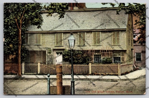 Vintage or Antique Postcard The Old Witch House Safem Massachusetts