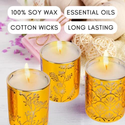 Aromatherapy Relaxing Candle Gift Set - Decorative Soy Scented Candle Sets for - Picture 3 of 9