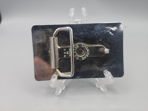 Chambers Belt Co. Chrome Etched Roadrunner Belt Buckle - Picture 3 of 9