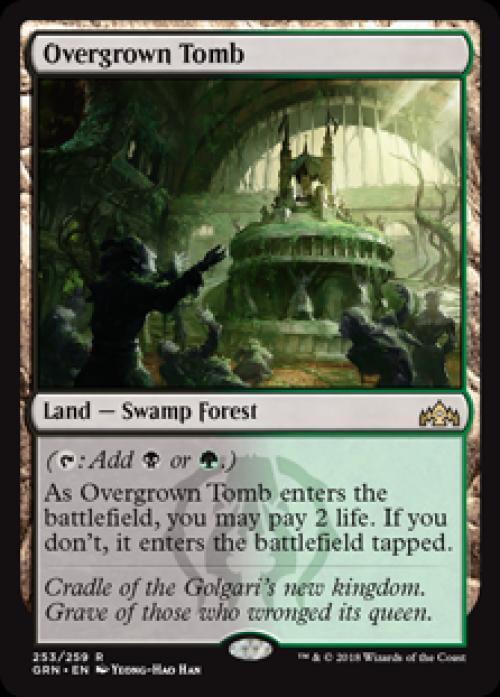 Overgrown Tomb 1x FOIL GRN MTG Guilds of Ravnica Rare MINT land black green Overgrown Tomb 1x FOIL GRN MTG Guilds of Ravnica Rare MINT land black green