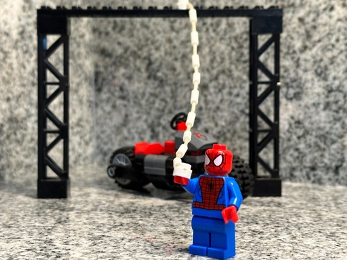 LEGO CMF - Juego de Spiderman con Motocicleta - Lego MARVEL Minifiguras con Web - Imagen 10 de 11
