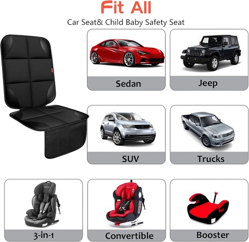 Waterproof Car Seat Protector with Non-Slip Backing and Pockets for Baby & Pet - Picture 4 of 7