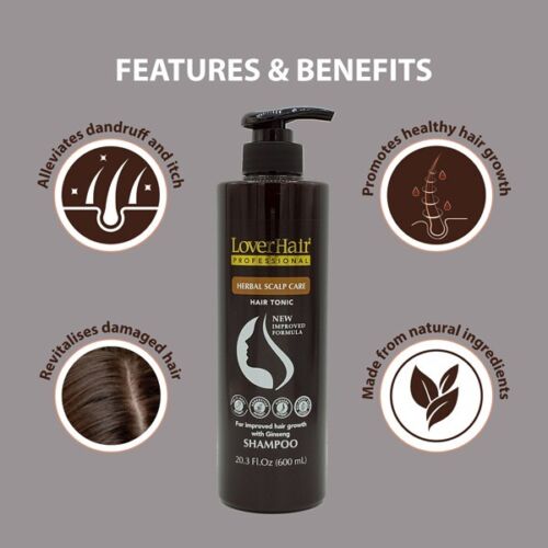 LoverHair Professional Herbal Scalp Care Shampoo Conditioner 20.03 fl oz - Picture 4 of 11