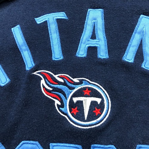 Tennessee Titans Hoodie Mens 2XL Blue Logo Sweatshirt Football Spell Out * - Picture 4 of 11