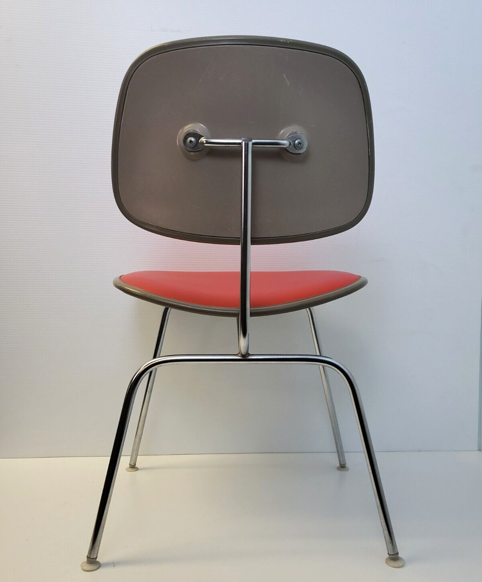 MCM HERMAN MILLER EC-127 DCM Orange Padded Chair EAMES | eBay