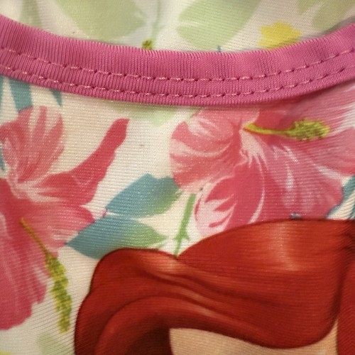 Costume da bagno Disney Sirenetta Ariel pezzo unico, rosa con volant, bambina 2T - Foto 19 di 24