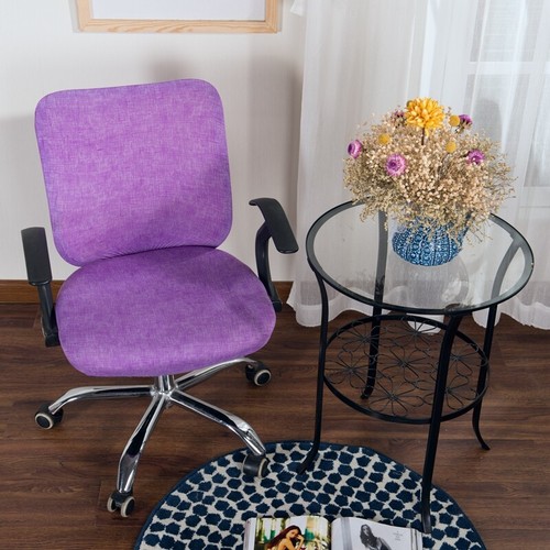 Split Computer Office Rotating Chair Cover Slipcover Stretch Desk Seat Covers - Picture 11 of 222