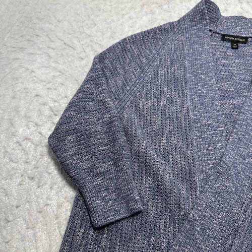 Banana Republic Strickjacke Pullover blau offen Strick mittellang Damen Größe M - Bild 3 von 12