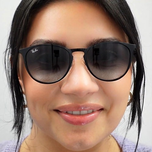 Ray-Ban Lunettes de Soleil Erika Metal 3539 002/8G Noir Gris - Photo 5/8