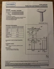 Gerber bathroom pedestal sink