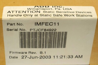 SEALED ABB IMFEC11 SYMPHONY Analog Input Module BAILEY