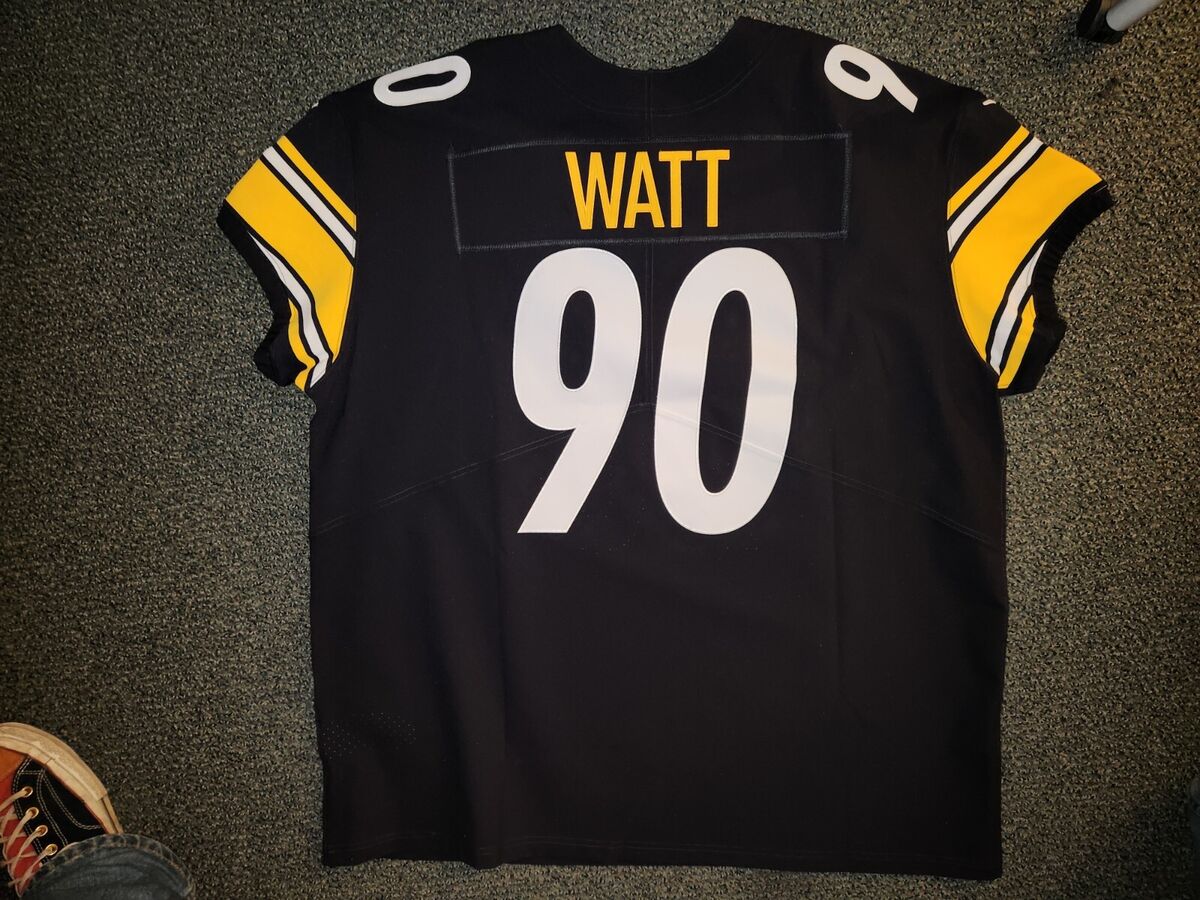 Nike Pittsburgh Steelers No90 T. J. Watt White Men's Stitched NFL Vapor Untouchable Elite Jersey