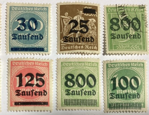 Vintage Lot Of 19 German Deutsches Reich Saufend Postage Stamps - Photo 3 sur 9