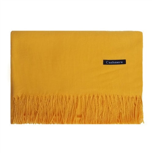 Color Scarf Solid Wear Outer New Tassel and Warm Winter Scarf Autumn Mid-Length - Picture 31 of 35
