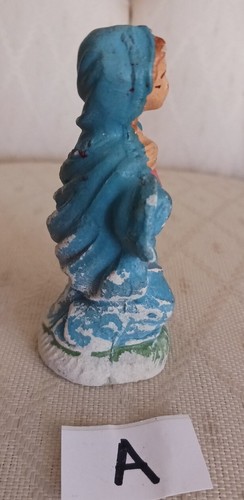 Old ITALY Chalkware 3.5" Nativity Figure ~ HOLY MOTHER MARY Only #A - Picture 4 of 8