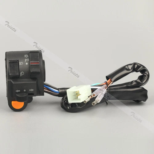 Motorcycle 7/8 Handlebar Horn Headlight Turn Signals Light Control Left Switch