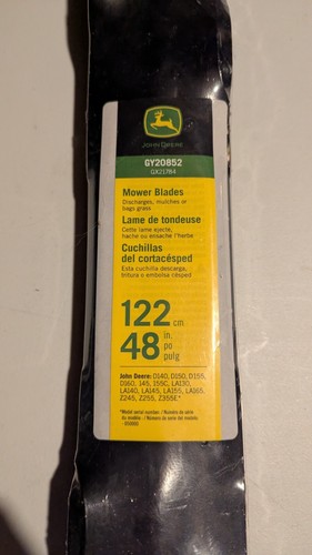 John Deere E140 E150 48" Gator Style Mulching Blades GX21786 GY20852 Set of 3 - Picture 2 of 6