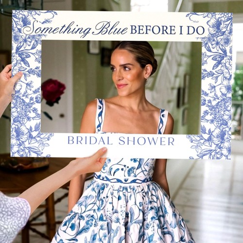 Blue Bridal Shower Party Photo Booth Props Something Blue Before I Do Decorat... - Picture 2 of 7