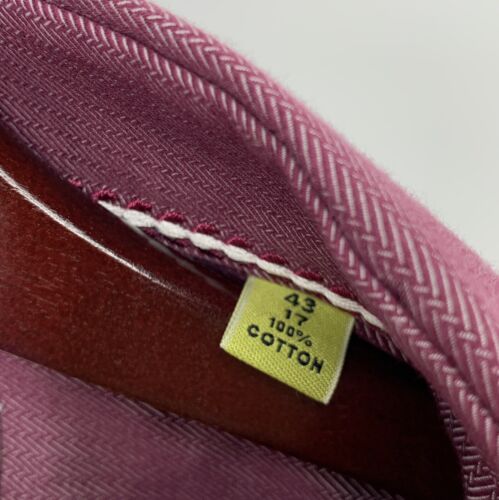 Camicia elegante uomo Robert Graham vino rosso spina di pesce a pois cotone 43 17 Large/XL - Foto 10 di 11