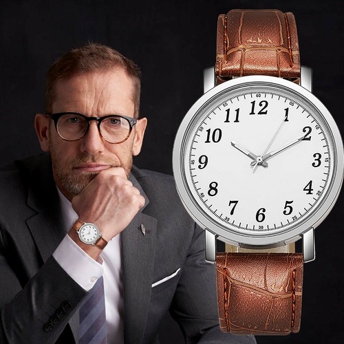 Reloj digital de cuarzo de negocios de lujo para hombre cronógrafo correa de cuero regalo para hombre - Imagen 6 de 15