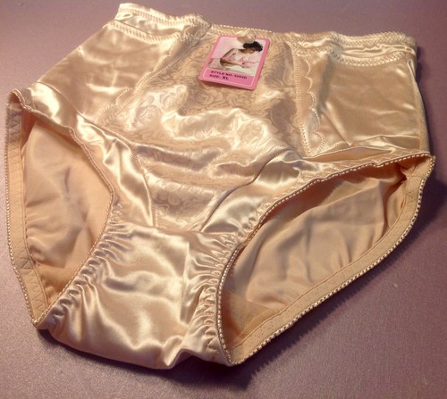Damen Control Höschen, Breifs ANNE DIANE Größe L. Satin gold beige weich seidig