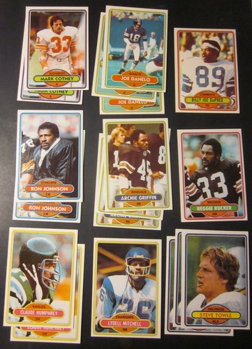 1980 Topps Football Pick Choose Complete Your Set(261-528) NM/MT - Picture 187 of 251