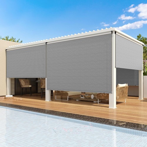 Outdoor Sonnenschutz Rollos Außen Kabellos Rollos Rollo Vorhang - Bild 34 von 66