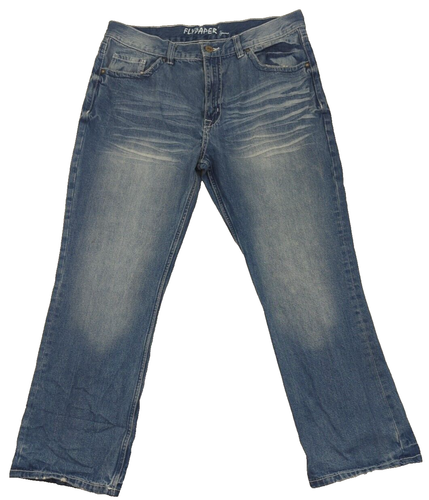 Flypaper Mens Jeans Legendary Blue 36x30 (36x28) Vintage Bootcut Embroidered VTG - Picture 1 of 14