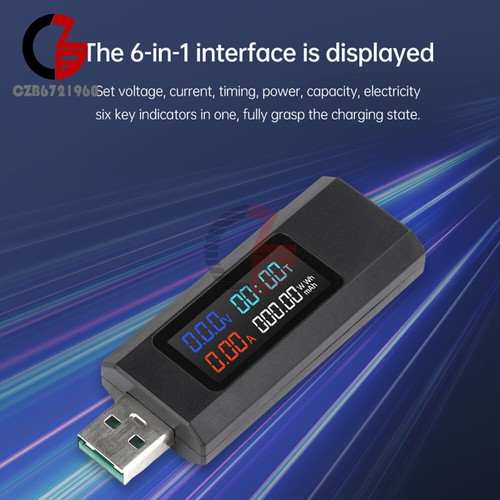 USB Type-C Power Tester Voltage Current Capacity Meter Multimeter LCD DC 4~30V - Picture 17 of 114