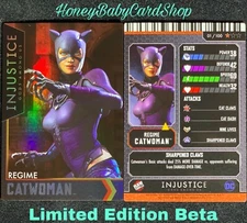 Injustice Arcade Limited Edition Beta Card 1 Regime Catwoman Holofoil OOP