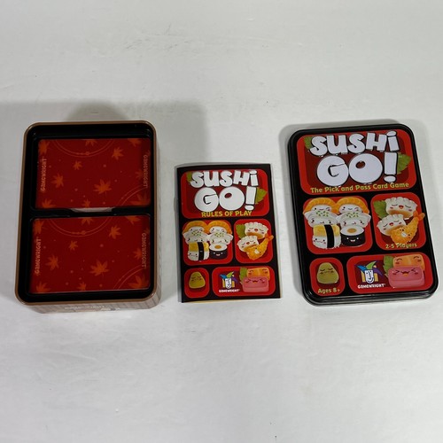 Sushi Go ~ The Pick And Pass Card Game by Gamewright Games Tin COMPLETE GOOD