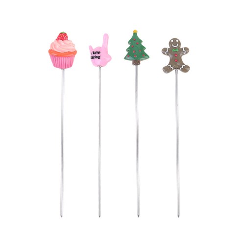 4 Pcs Cure-dents De Sonde Gâteau tendance Réutilisable Cadeau Pour Boulanger