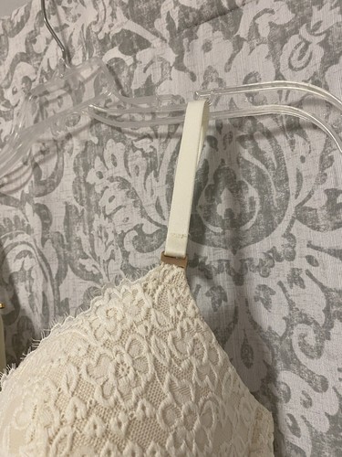 Aerie Real Power Plunge Multi Way Padded Push Up Underwire Lace Bra Ivory 32DD - Picture 3 of 9