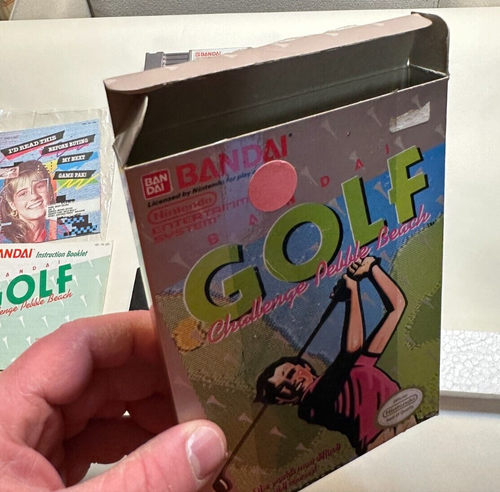 Bandai Golf: Challenge Pebble Beach Complete CIB Nintendo Nes box manual insert - Picture 5 of 8