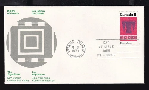 Canada FDC 1973 The Algonkians Thunderbird & Belt sc#568, unaddressed