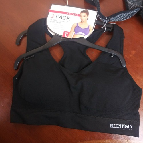 Ellen Tracy 2er Pack Sport BHs - M, L, XL - Bild 2 von 3
