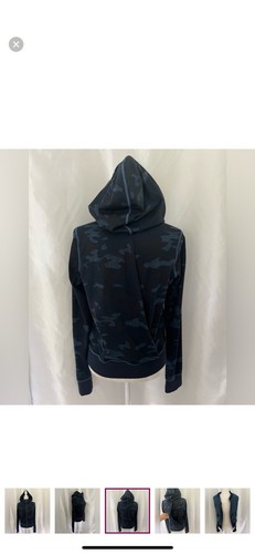 LULULEMON Women’s Namaskar Zip Hoodie Jacket, Camo Oil Slick Blue, Size 6 - Picture 5 of 11