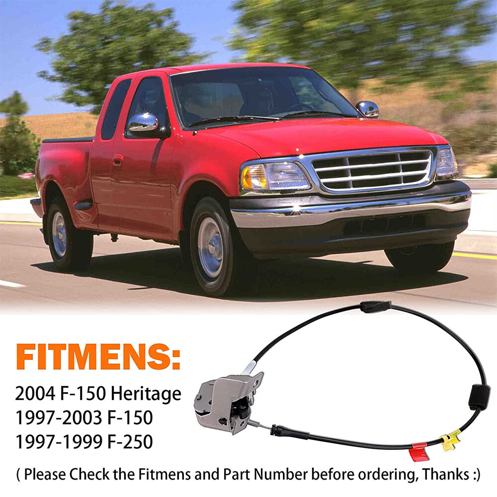 Rear Right Door Upper Latch w/ Cable For Ford F150 F250 97-04 6L3Z