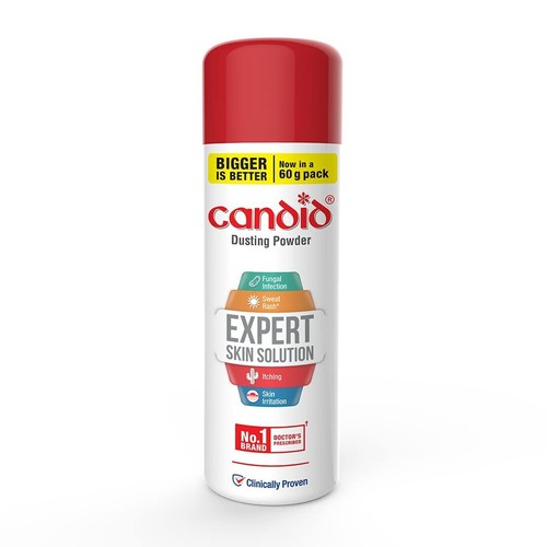Pack of 2X 60g Candid Dusting Powder Expert All Skin Solution Antifungal - Picture 2 of 6