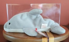 TY Beanie Babies Flash Dolphine Fish Plush Toy Style 4021 - 1993