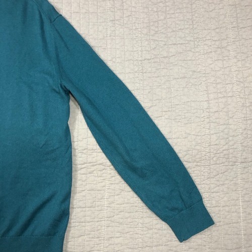 Banana Republic Pullover Herren Large Blau Seide Kaschmir Luxus Mischung V-Ausschnitt Luxe - Bild 21 von 24